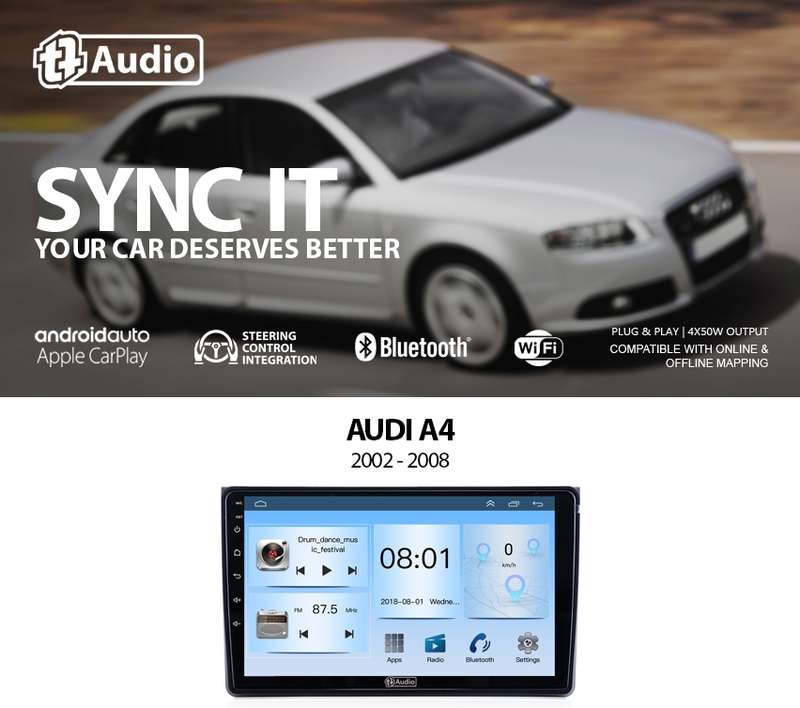 TT Audio 9" replacement radio for AUDI A4 2002 -2008 ECO SPEC (Android 12)