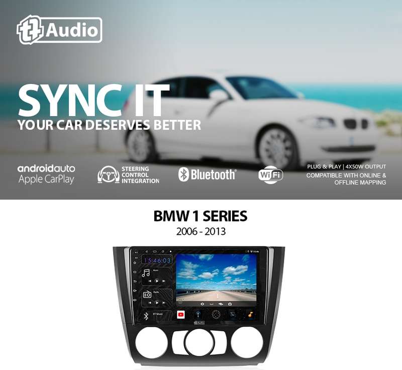 TT Audio Replacement Radio for BMW 1 SERIES 2006 - 2013 4G ULTRA auto/manual aircon (Android 12)