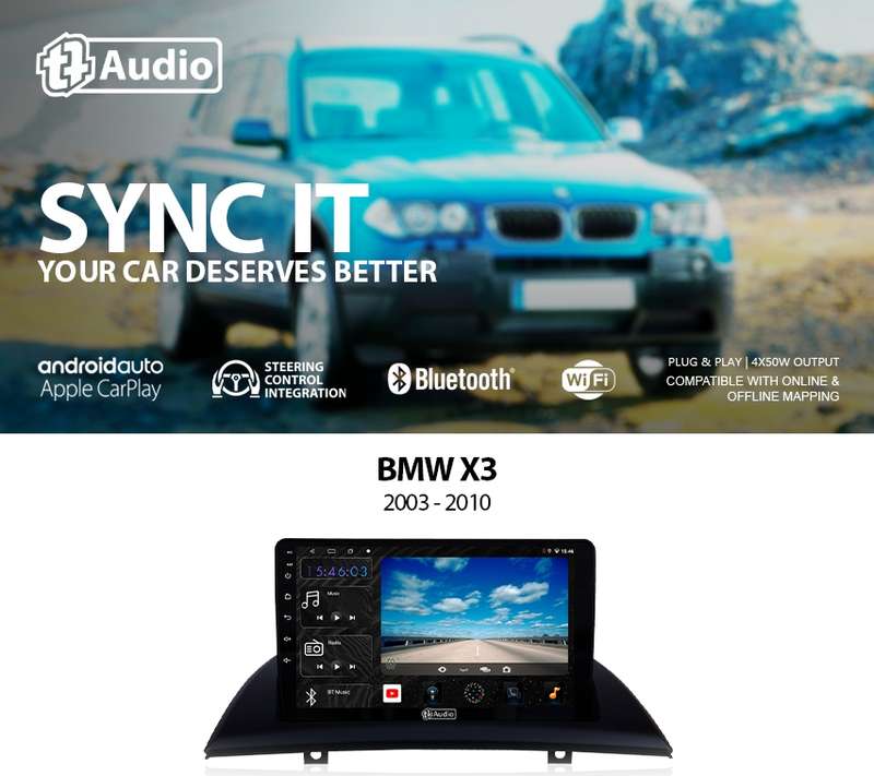 TT Audio 9" replacement radio for BMW X3 2003-2010 (4G ULTRA)