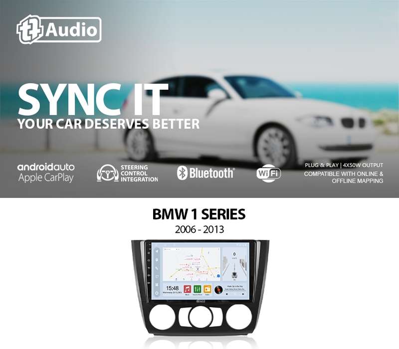 TT Audio Replacement Radio for BMW 1 SERIES 2006 - 2013 CLASS D auto/manual aircon (Android 13)
