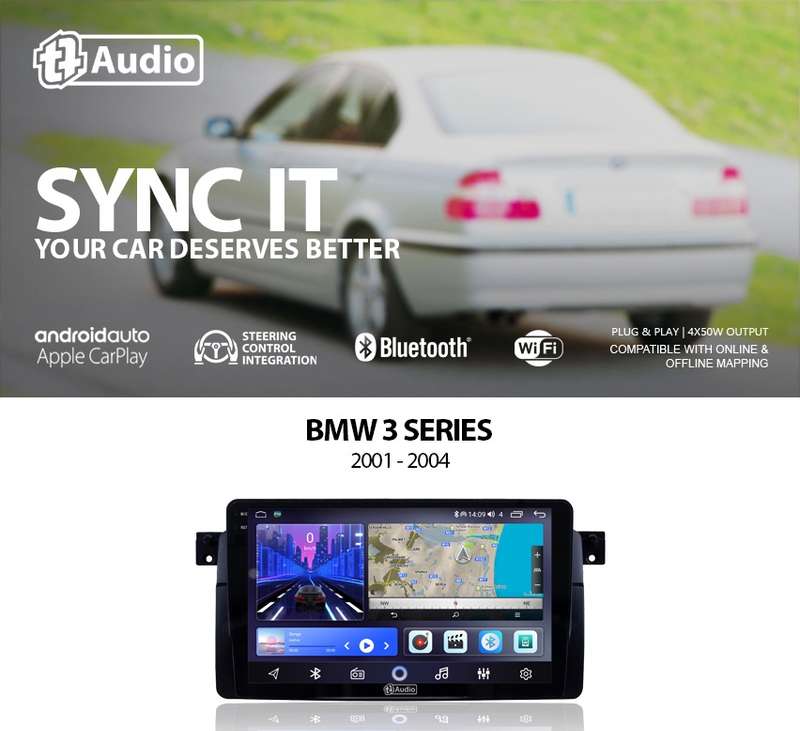 TT Audio Replacement Radio for BMW 3 SERIES E46 2001 - 2005 (2K SCREEN)