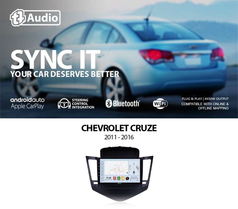 TT Audio 9" replacement radio for Chev Cruze 2011-2016 (CLASS D)