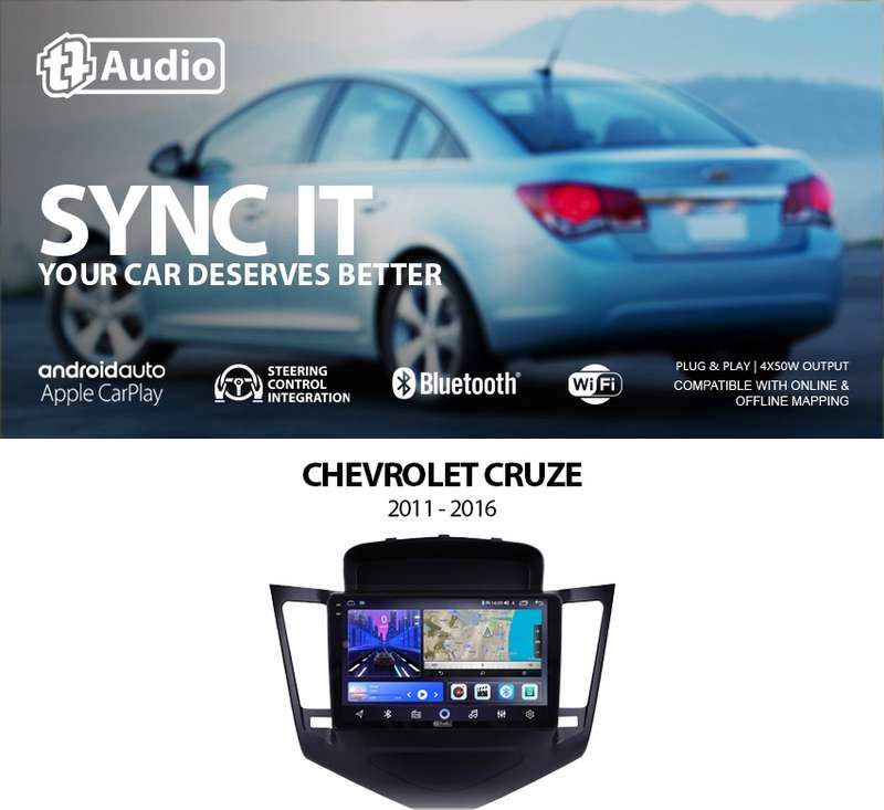 TT Audio 9" replacement radio for Chev Cruze 2011-2016 (2K SCREEN)