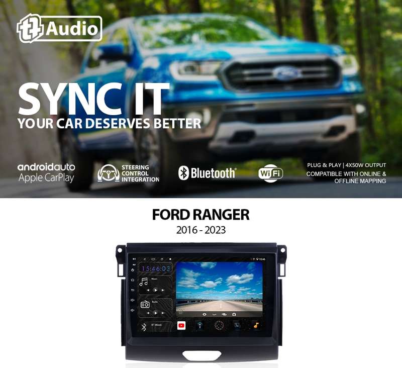 TT Audio 9" replacement radio for FORD Ranger/Everest 2015 (4G ULTRA)