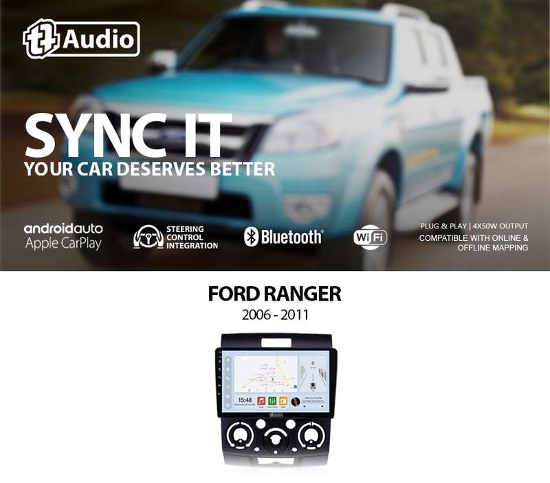 TT Audio 9" replacement radio for FORD Everest/Ranger 2006-2010 (CLASS D)