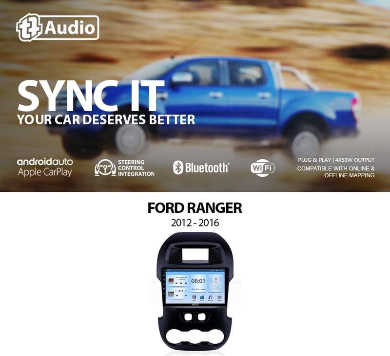 TT Audio 9" replacement radio for FORD Ranger 2012-2016 (ECO)