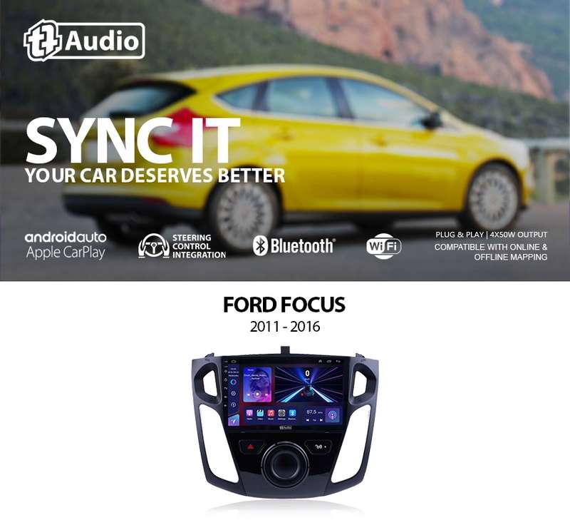 TT Audio 9" replacement radio for FORD FOCUS 2011-2019 (mid spec)