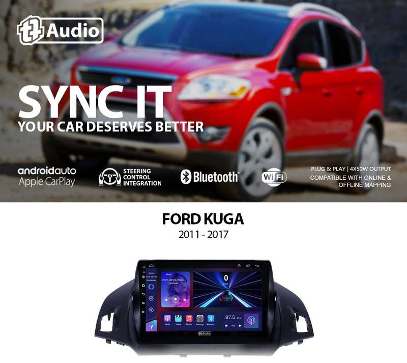 TT Audio 9" replacement radio for FORD KUGA 2011-2017 (MID SPEC)