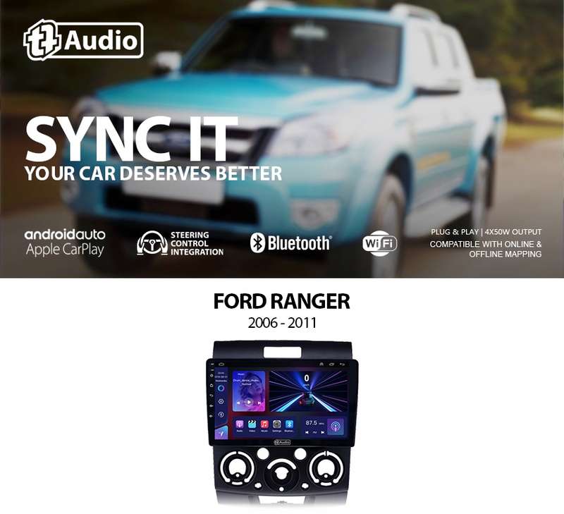 TT Audio 9" replacement radio for FORD Everest/Ranger 2006-2010 (MID SPEC)