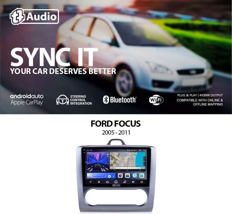TT Audio 9" replacement radio for FORD FOCUS 2005-2011 (2K SCREEN) AVAILABLE FOR MANUAL AND AUTO ...