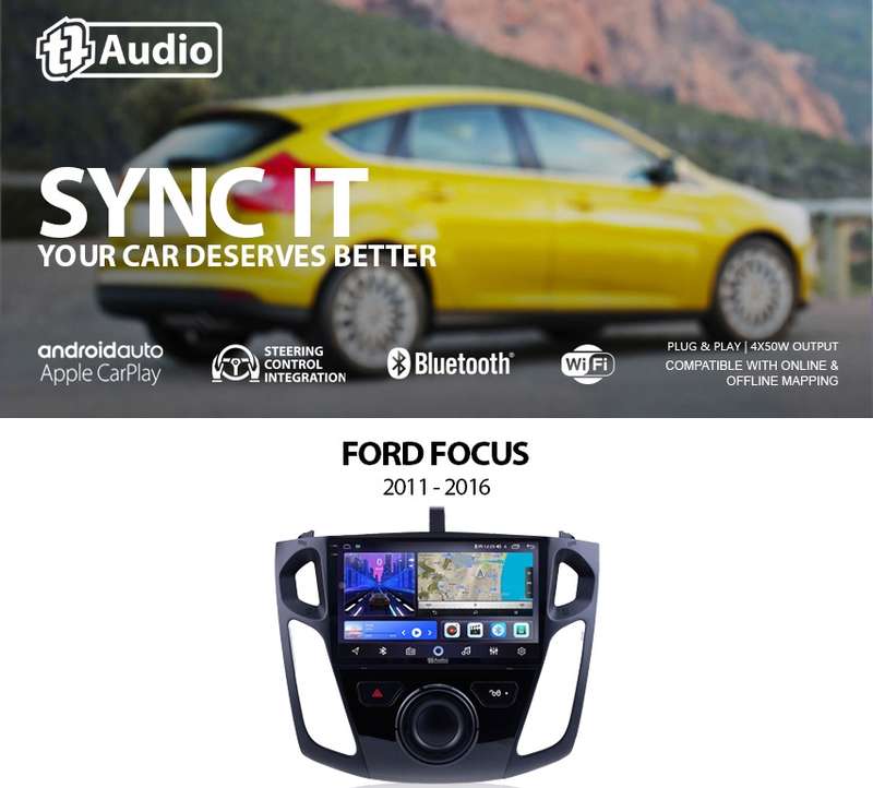 TT Audio 9" replacement radio for FORD FOCUS 2011-2019 (2K Screen)