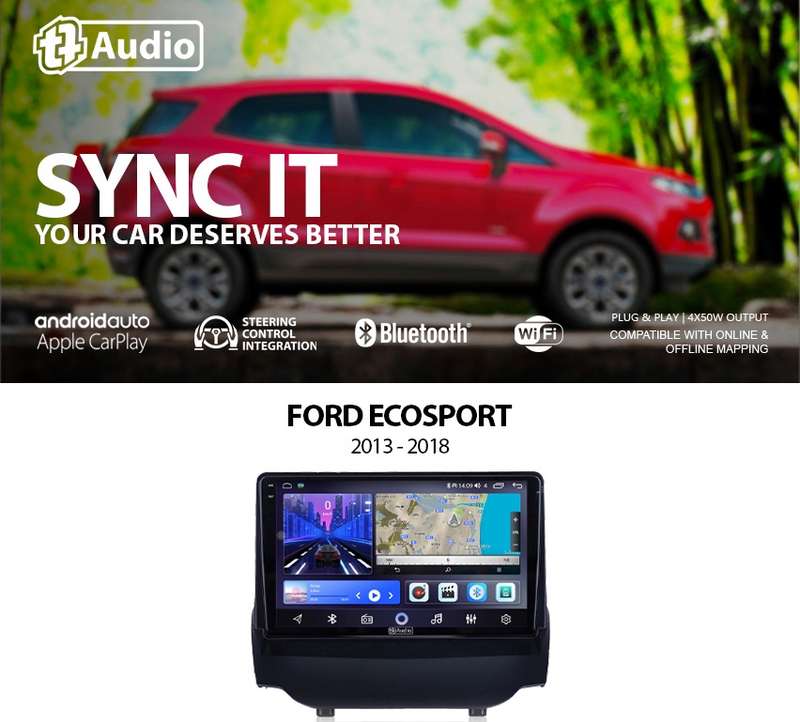 TT Audio 9" replacement radio FORD Ecosport 2013-2017 (2K SCREEN)