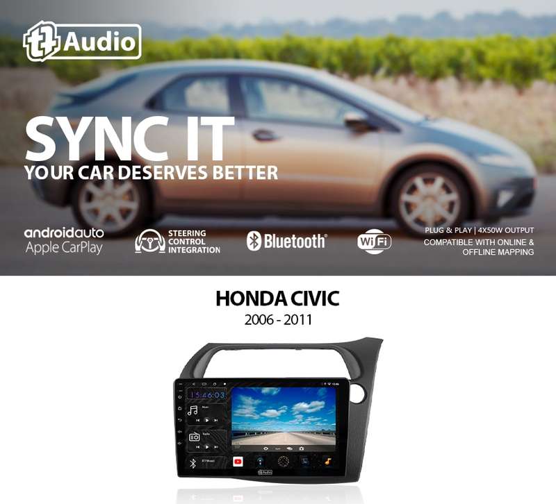 TT Audio 9" replacement radio for Honda Civic 2006-2011 (4G ULTRA)