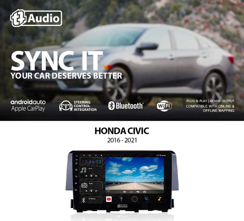 TT Audio 9" replacement radio for HONDA CIVIC 2016 - 2021 (4G ULTRA)