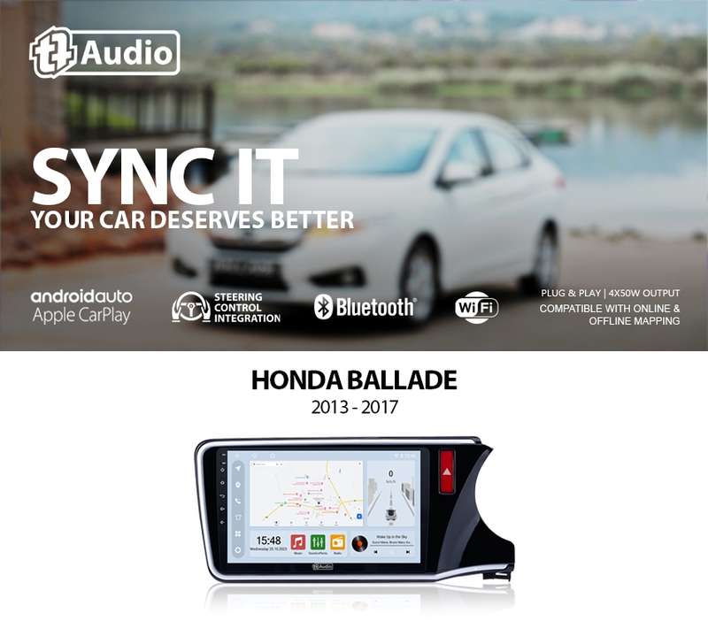 TT Audio Replacement Radio for HONDA BALLADE 2013-2017 (Class D)