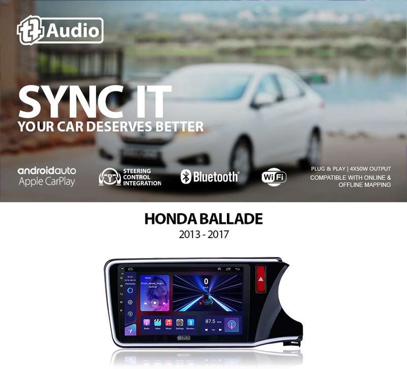 TT Audio Replacement Radio for HONDA BALLADE 2013-2017 (Mid Spec)