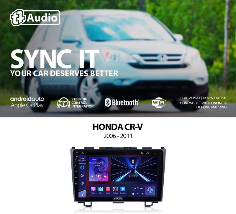 TT Audio 9" replacement radio for HONDA CRV 2006 - 2012 (MID SPEC)