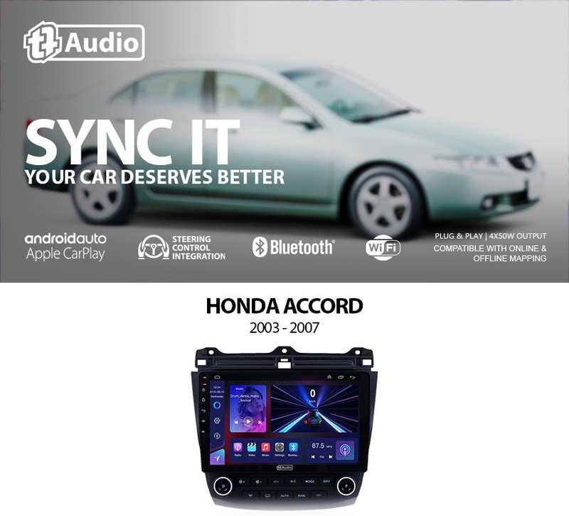 TT Audio 9" replacement radio for Honda Accord 2003-2007 (Mid Spec)