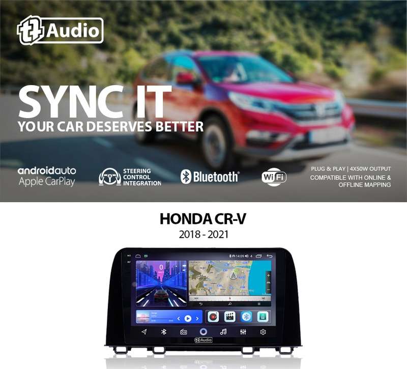 TT Audio 9" replacement radio for HONDA CRV 2018 - 2021 (MID SPEC)