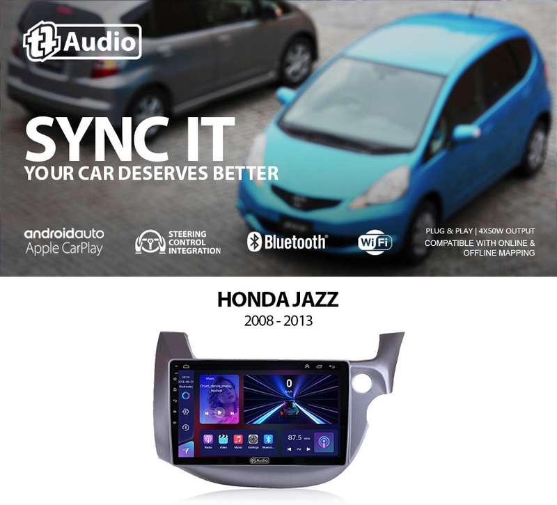 TT Audio 9" replacement radio for HONDA JAZZ 2008 - 2013 (MID SPEC)