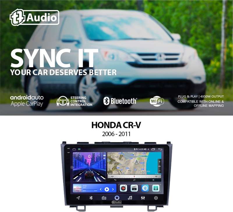TT Audio 9" replacement radio for HONDA CRV 2006 - 2012 (2K SCREEN)