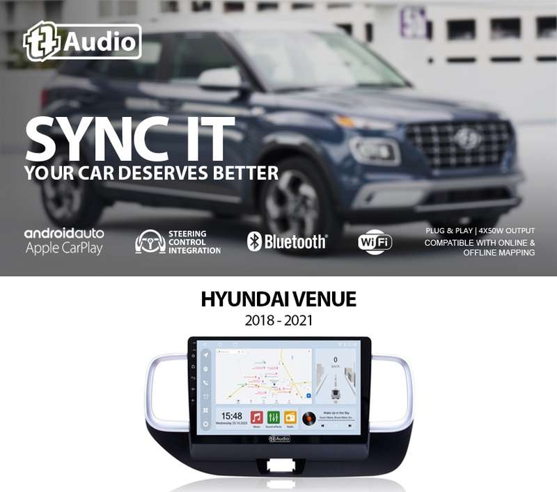 TT Audio 10" replacement radio for HYUNDAI Venue 2018-2024 (CLASS D)