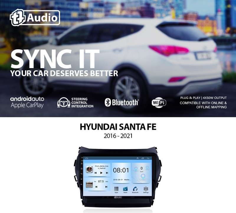 TT Audio 9" replacement radio HYUNDAI Santa Fe 2016-2021 (ECO)