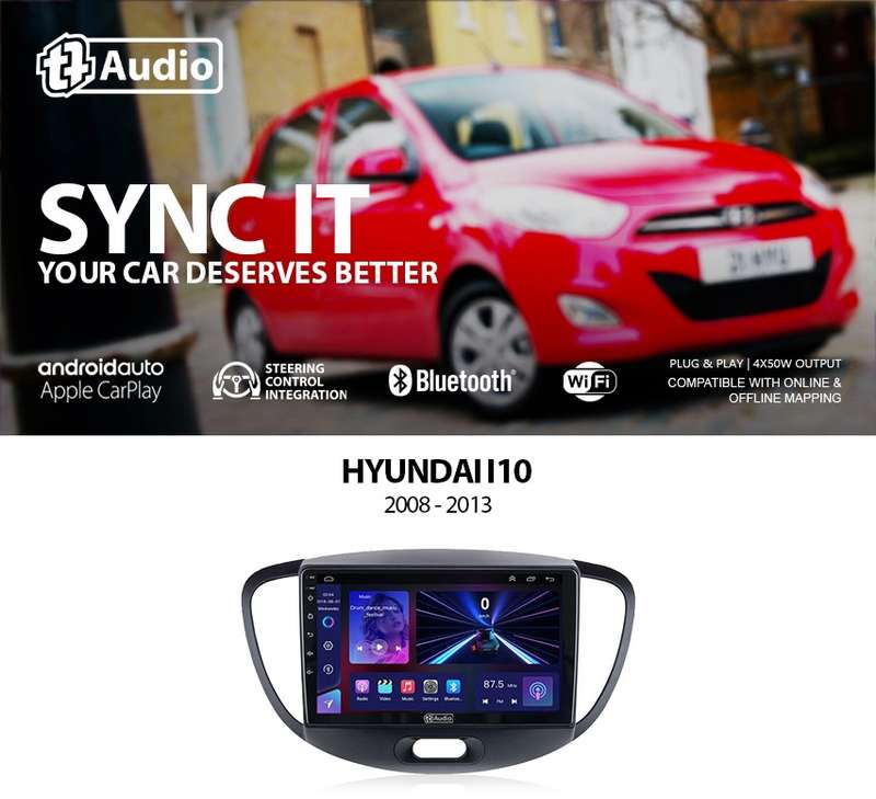 TT Audio 9" Replacement Radio For Hyundai i10 2008-2013 (MID SPEC)