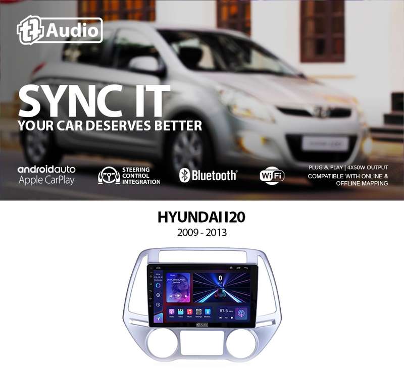 TT Audio 9" replacement radio for HYUNDAI i20 2009 - 2014 (MID SPEC)