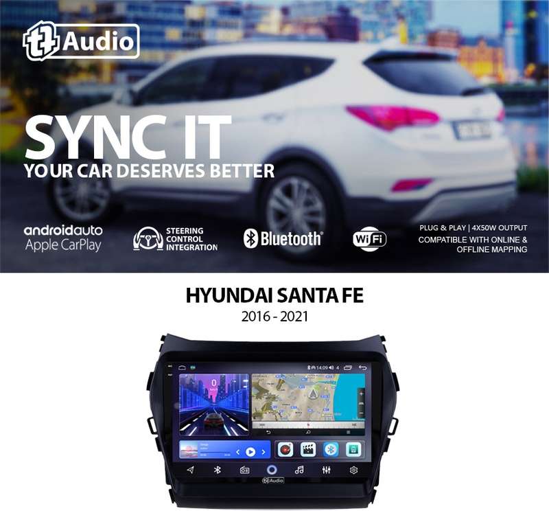 TT Audio 9" replacement radio HYUNDAI Santa Fe 2016-2021 (2K SCREEN)