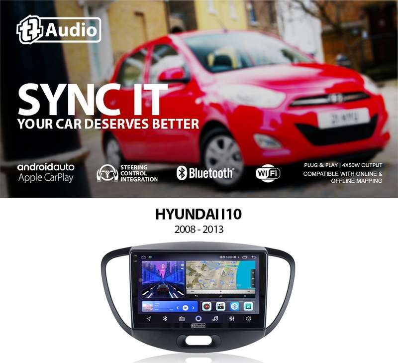 TT Audio 9" Replacement Radio For Hyundai i10 2008-2013 (2K SCREEN)