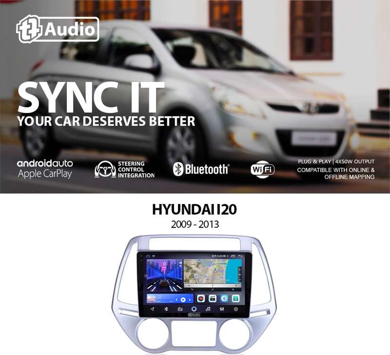 TT Audio 9" replacement radio for HYUNDAI i20 2009 - 2014 (2K SCREEN)