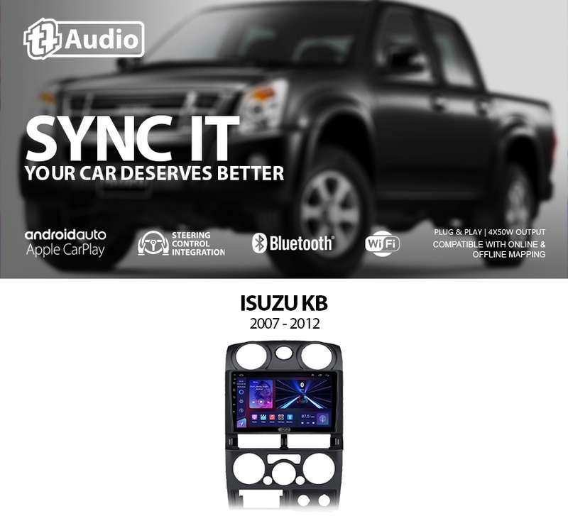 TT Audio 9" replacement radio for ISUZU KB 2007-2013 (MID SPEC)