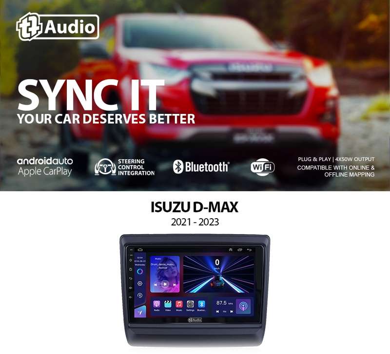 TT Audio 9" replacement radio for ISUZU KB 2022-2024 (MID SPEC)
