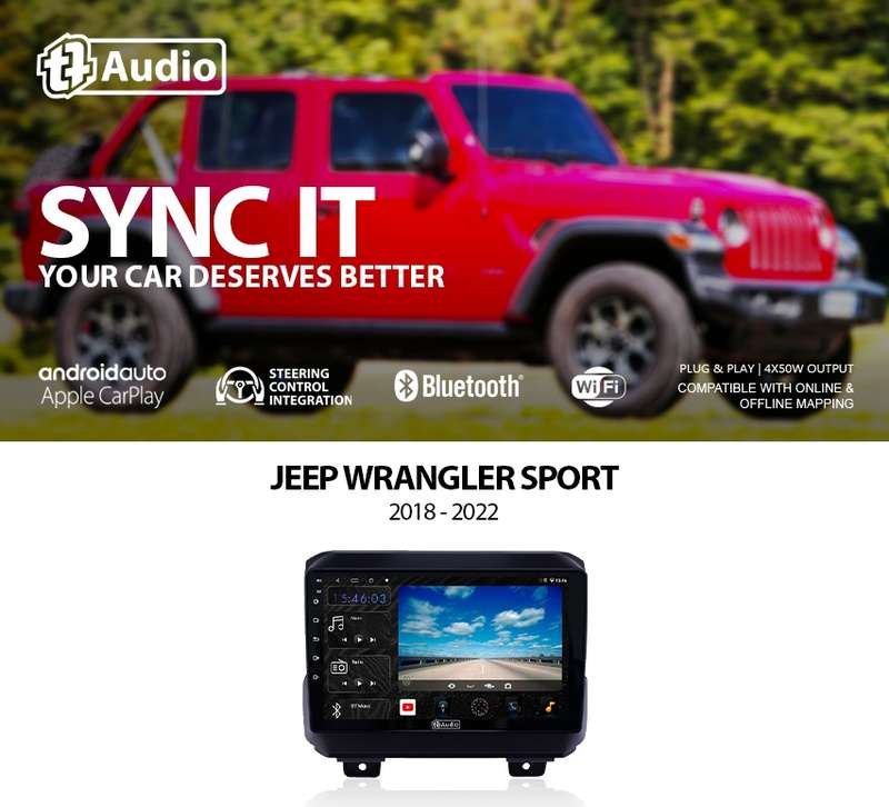 TT Audio 9" replacement radio for JEEP Wrangler 2018-2023 (4G ULTRA)