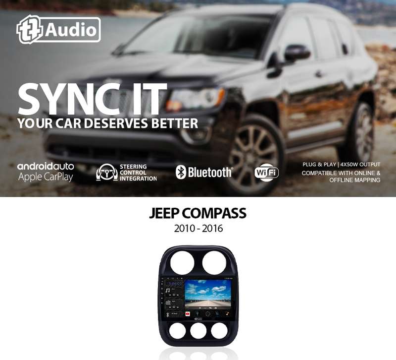 TT Audio 9" replacement radio for JEEP Compass 2010-2016 (4G ULTRA)