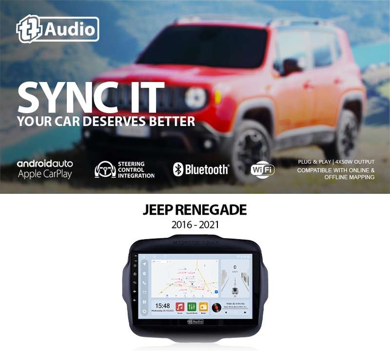 TT Audio 9" replacement radio for JEEP Renegade 2016-2023 (CLASS D)