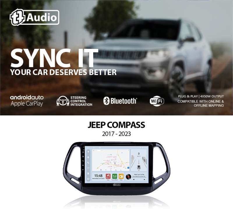 TT Audio 10" replacement radio for JEEP Compass 2015-2021 (CLASS D)
