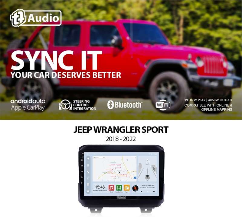 TT Audio 9" replacement radio for JEEP Wrangler 2018-2023 (CLASS D)