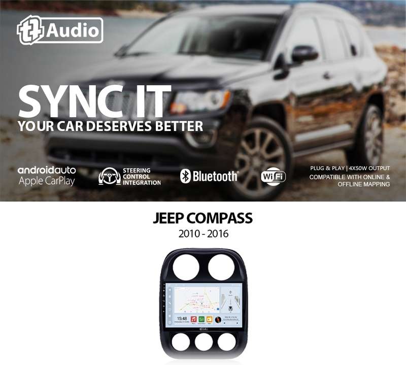 TT Audio 9" replacement radio for JEEP Compass 2010-2016 (CLASS D)