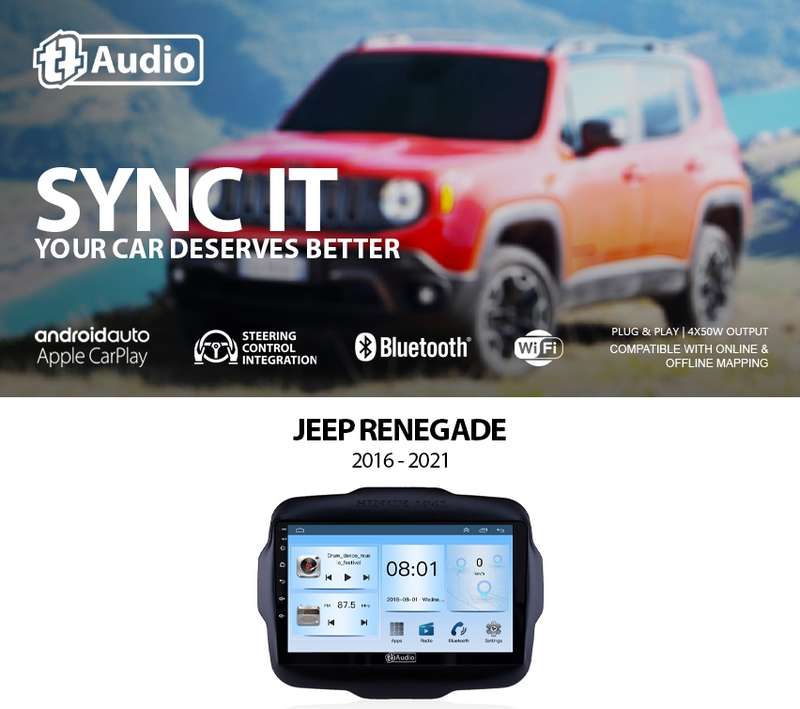 TT Audio 9" replacement radio for JEEP Renegade 2016-2023 (eco)