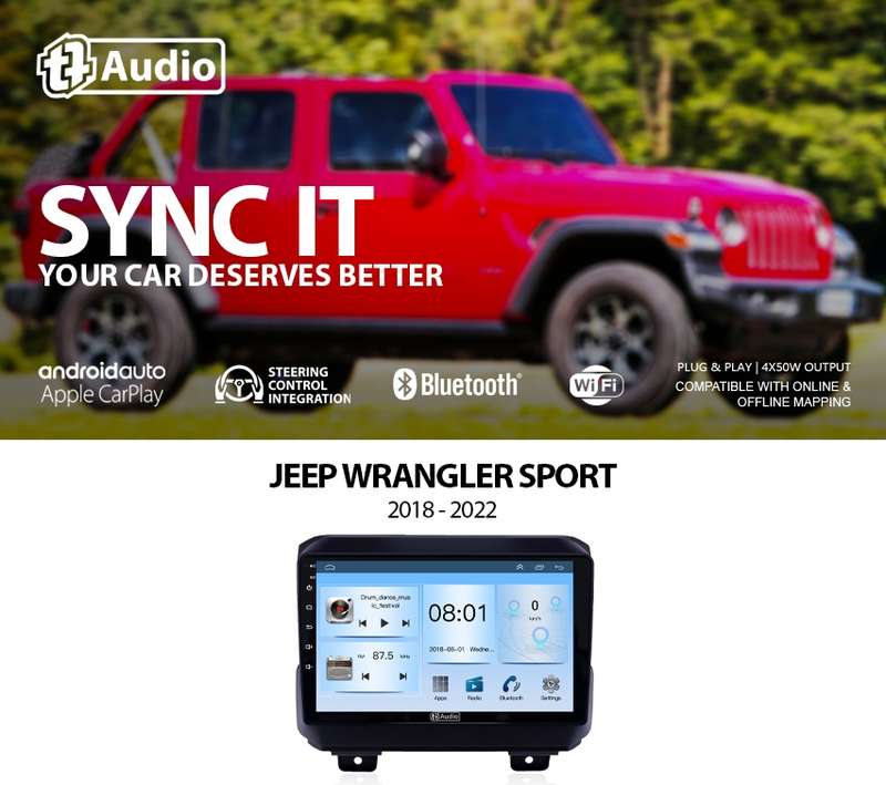 TT Audio 9" replacement radio for JEEP Wrangler 2018-2023 (ECO)