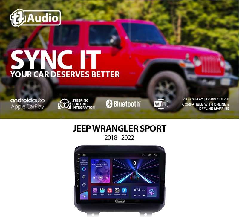 TT Audio 9" replacement radio for JEEP Wrangler 2018-2023 (MID SPEC)