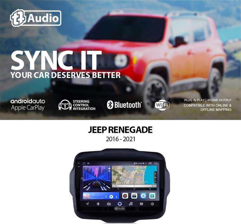 TT Audio 9" replacement radio for JEEP Renegade 2016-2023 (2K SCREEN)