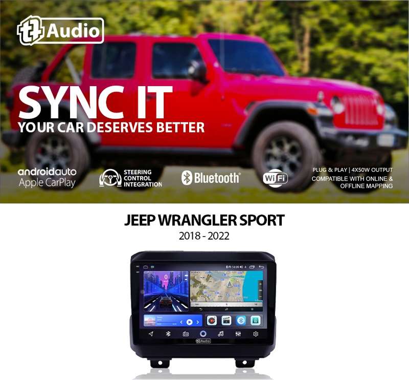 TT Audio 9" replacement radio for JEEP Wrangler 2018-2023 (2K SCREEN)