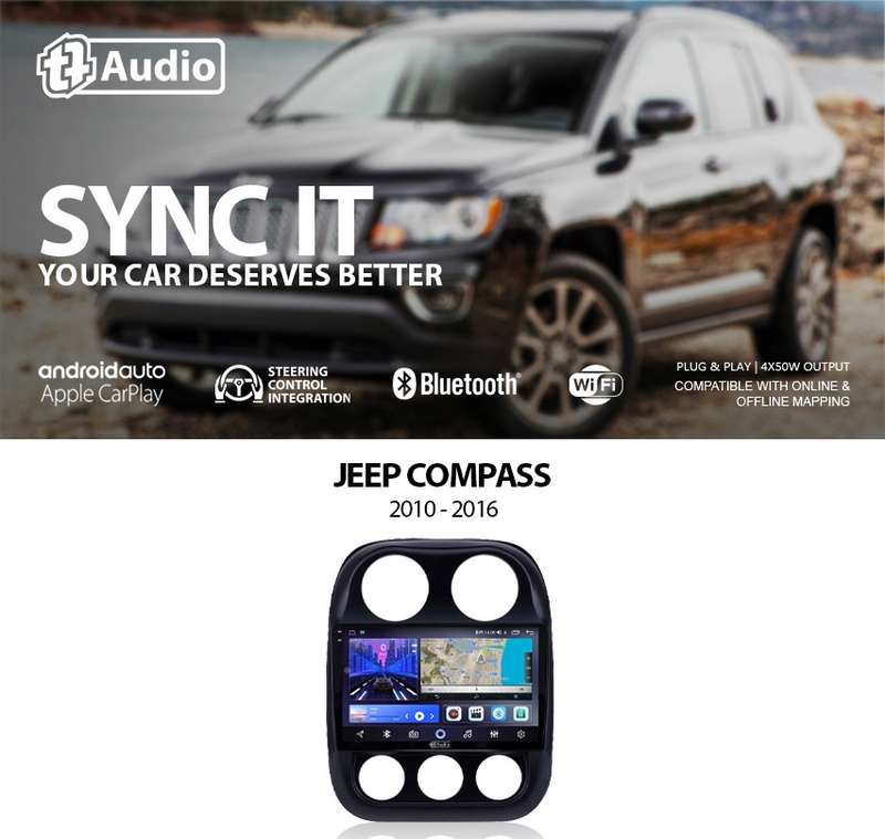 TT Audio 9" replacement radio for JEEP Compass 2010-2016 (2K SCREEN)