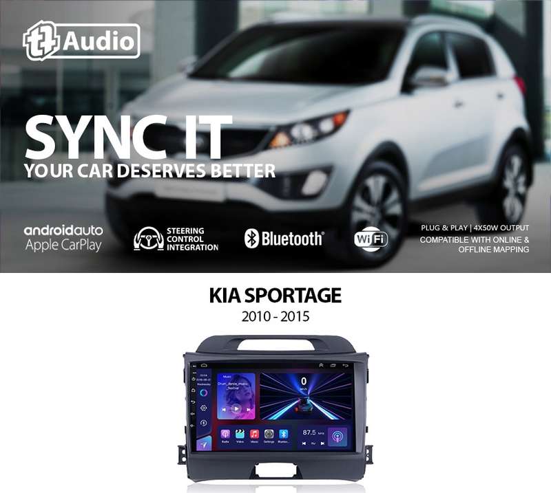 TT Audio 9" replacement radio for KIA Sportage 2010-2015 (MID SPEC)