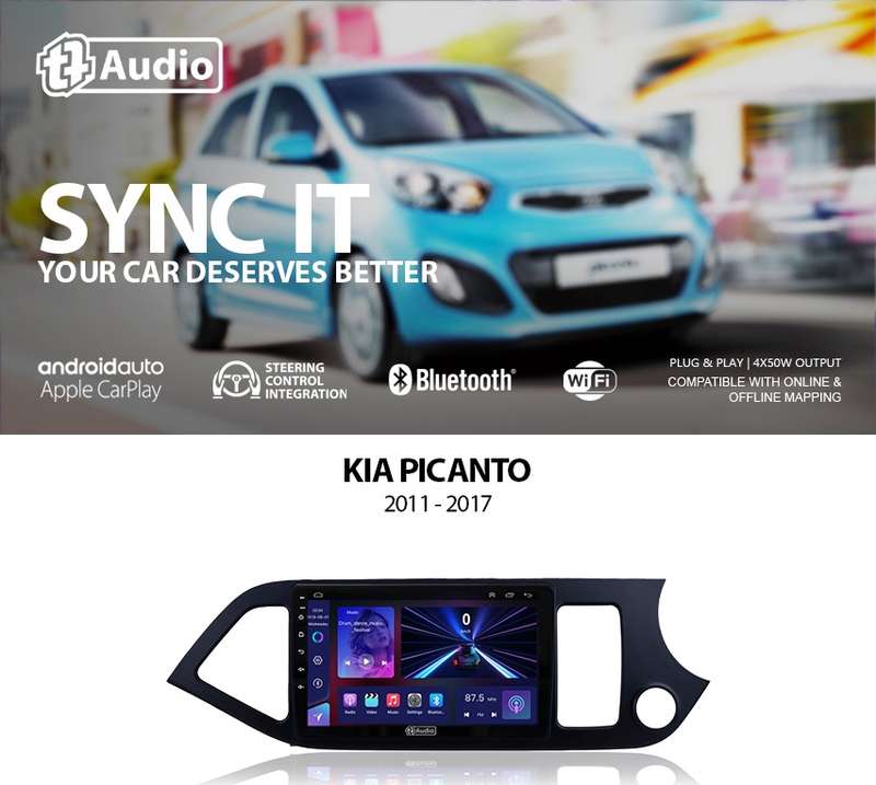 TT Audio 9" replacement radio for KIA PICANTO (MID SPEC)