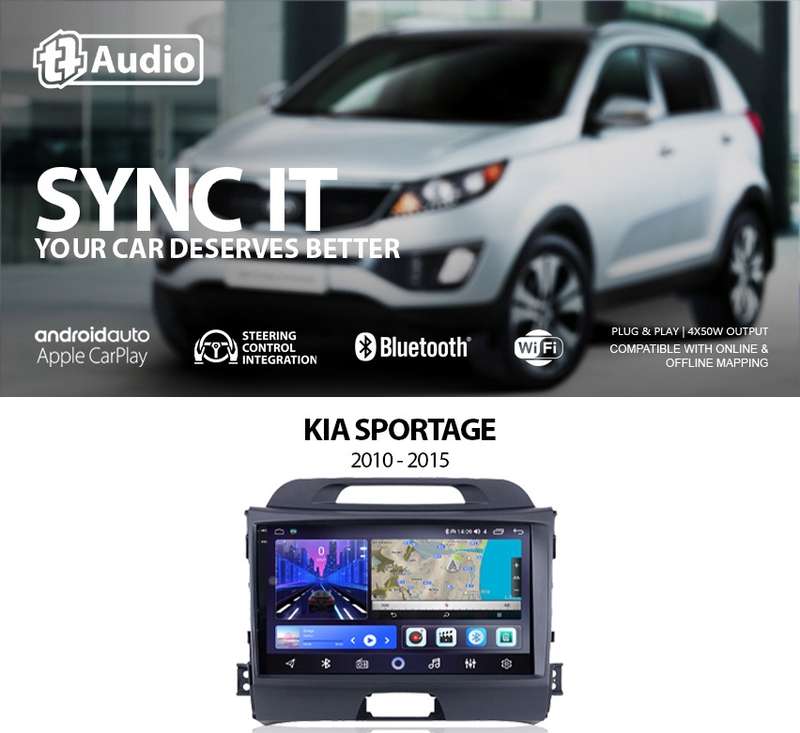 TT Audio 9" replacement radio for KIA Sportage 2010-2015 (2K SCREEN)