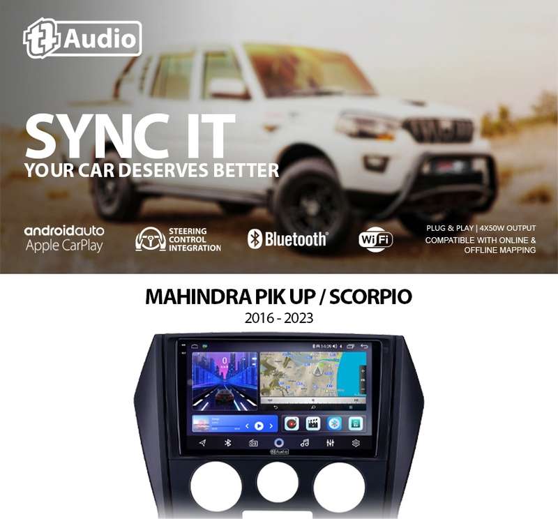 TT Audio 9" replacement radio for MAHINDRA SCORPIO (2K SCREEN)